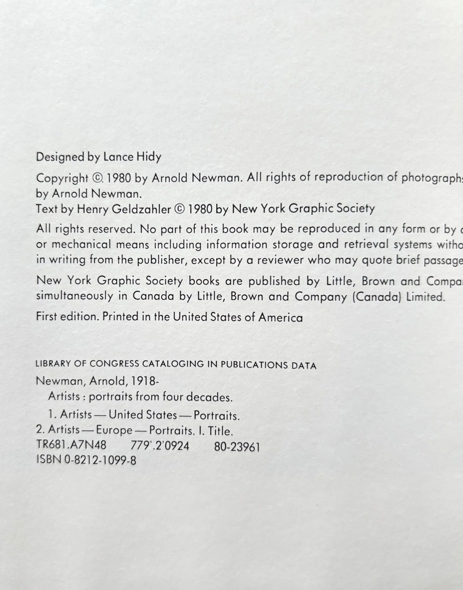 Artists: Portraits From Four Decades - Image 6