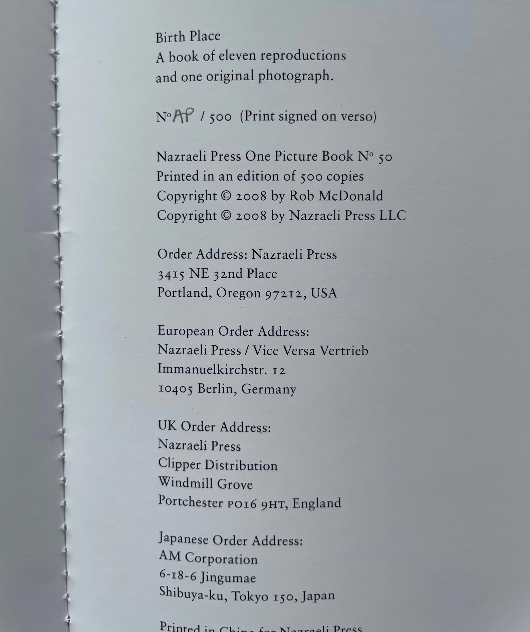 Birth Place (One Picture Book) - Image 5