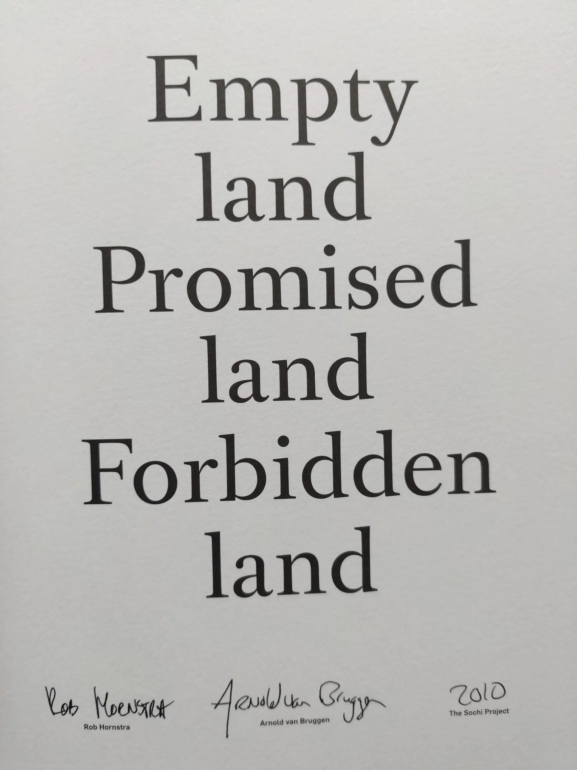 Empty land Promised land Forbidden land (The Sochi Project) - Image 2