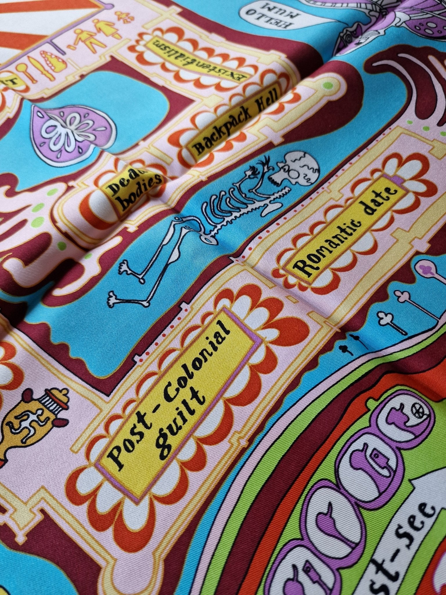 "The British Museum - A Personal Map" Silk Scarf - Image 3