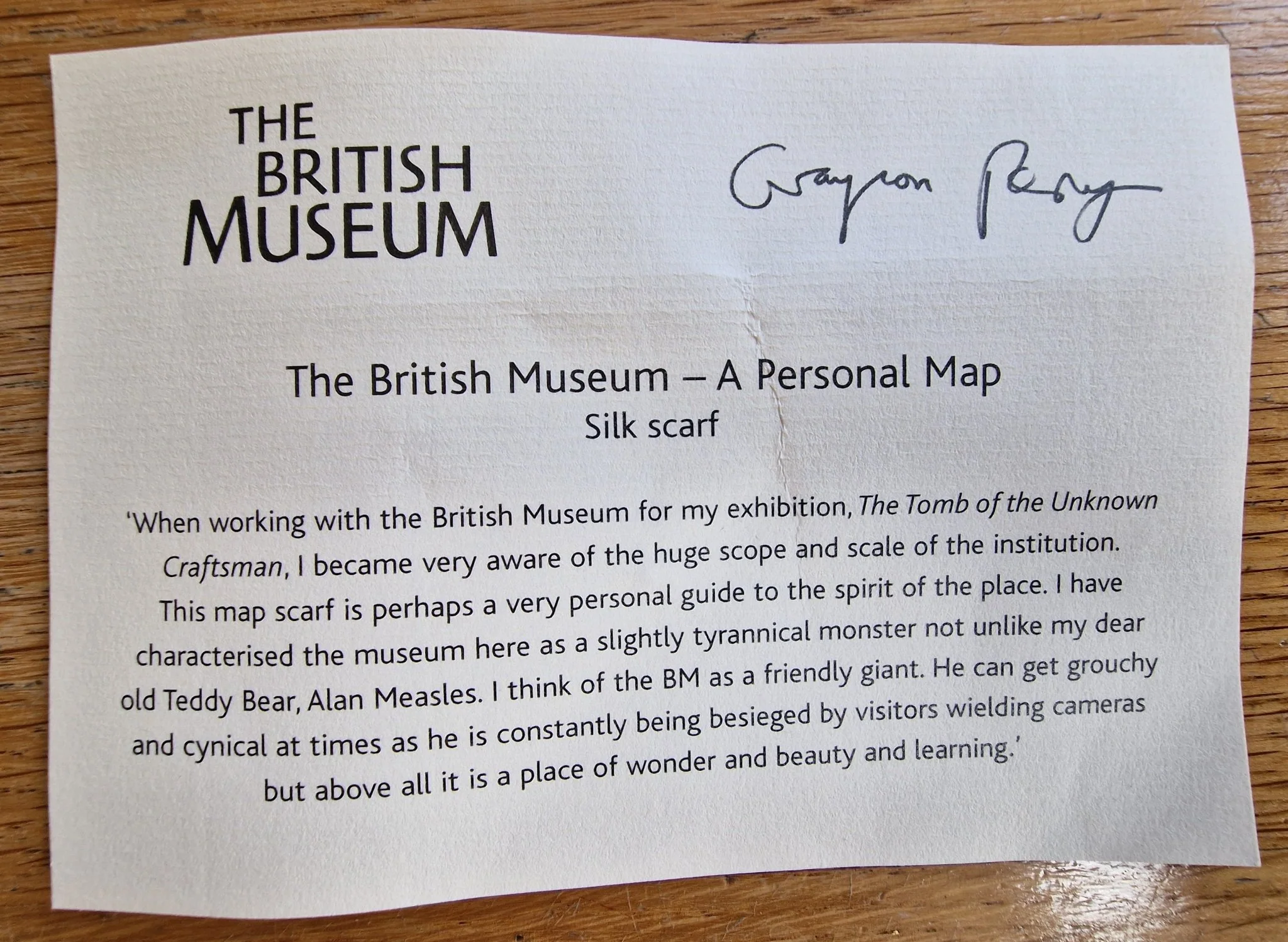"The British Museum - A Personal Map" Silk Scarf - Image 4