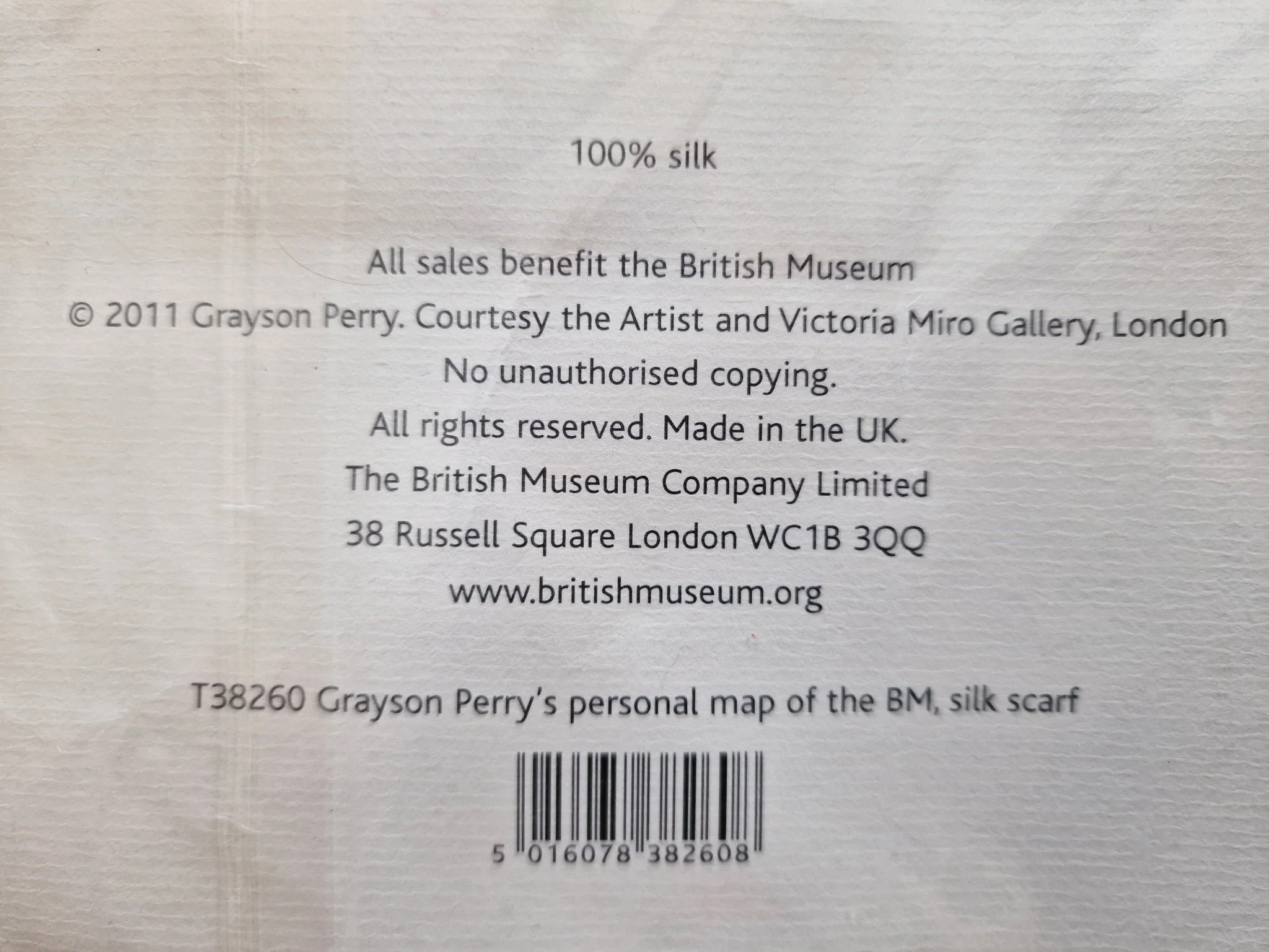 "The British Museum - A Personal Map" Silk Scarf - Image 5
